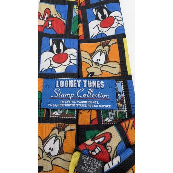 1997 Warner Bro. United States Postal Service Looney Tunes Stamp Collection Tie. - Picture 4 of 5